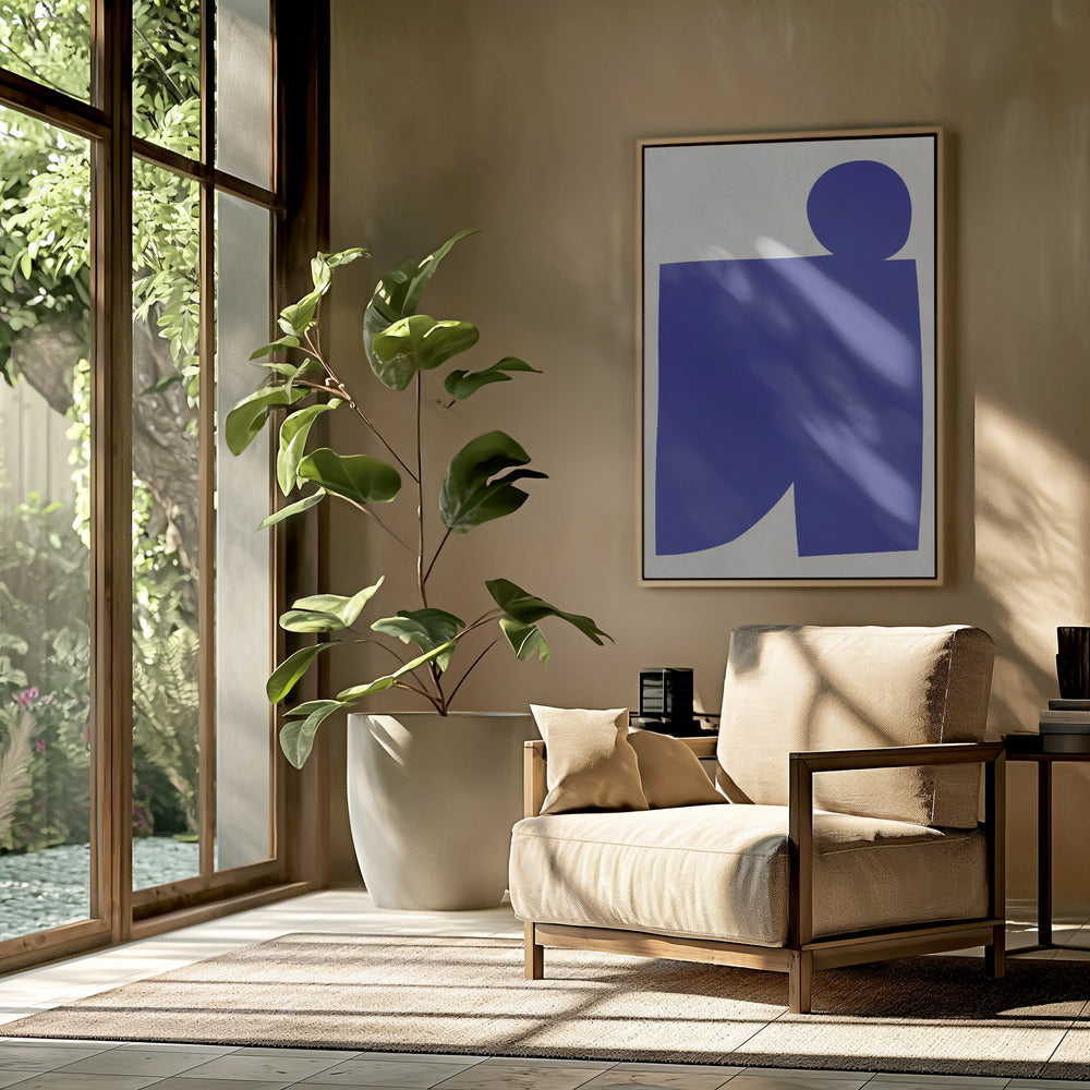 Blue and white art 1 | Poster