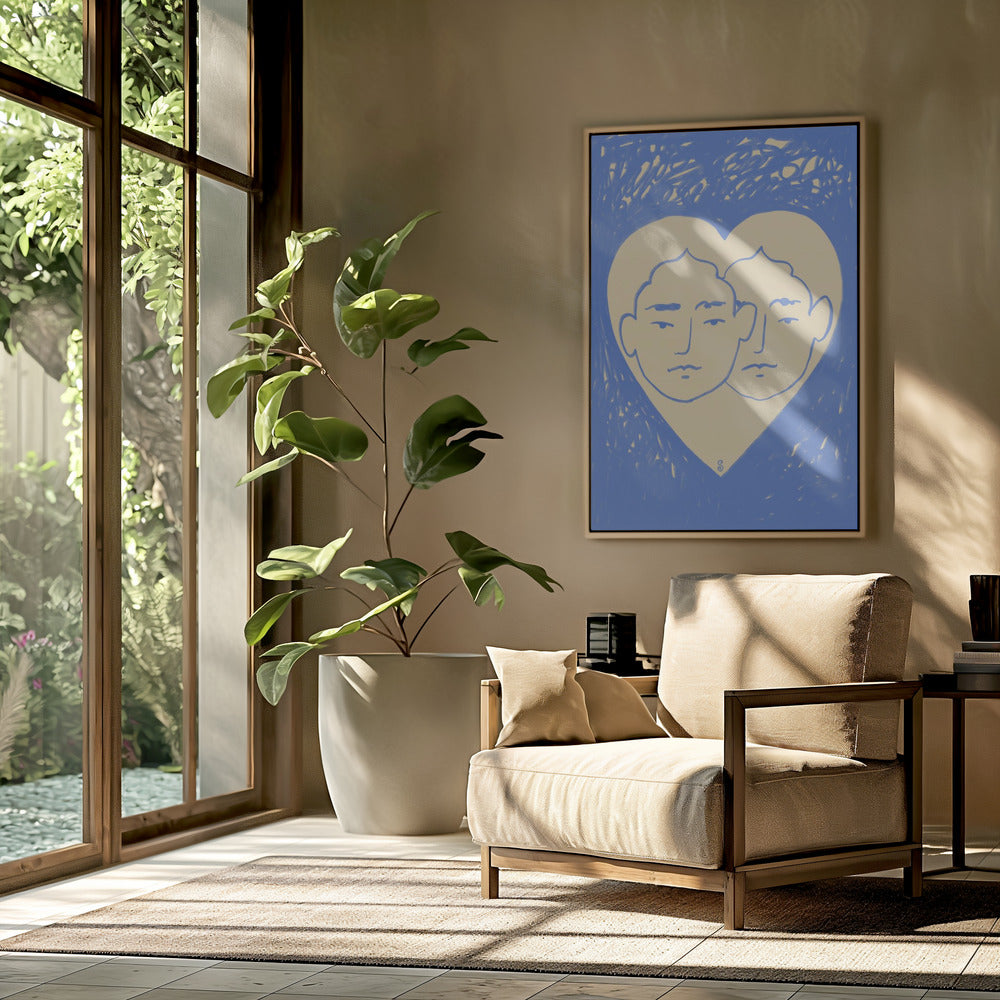 Two Abstract Faces | Poster