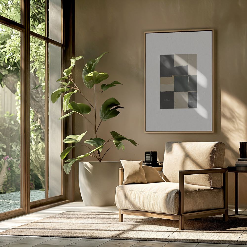 Textured Grid Harmony | Poster