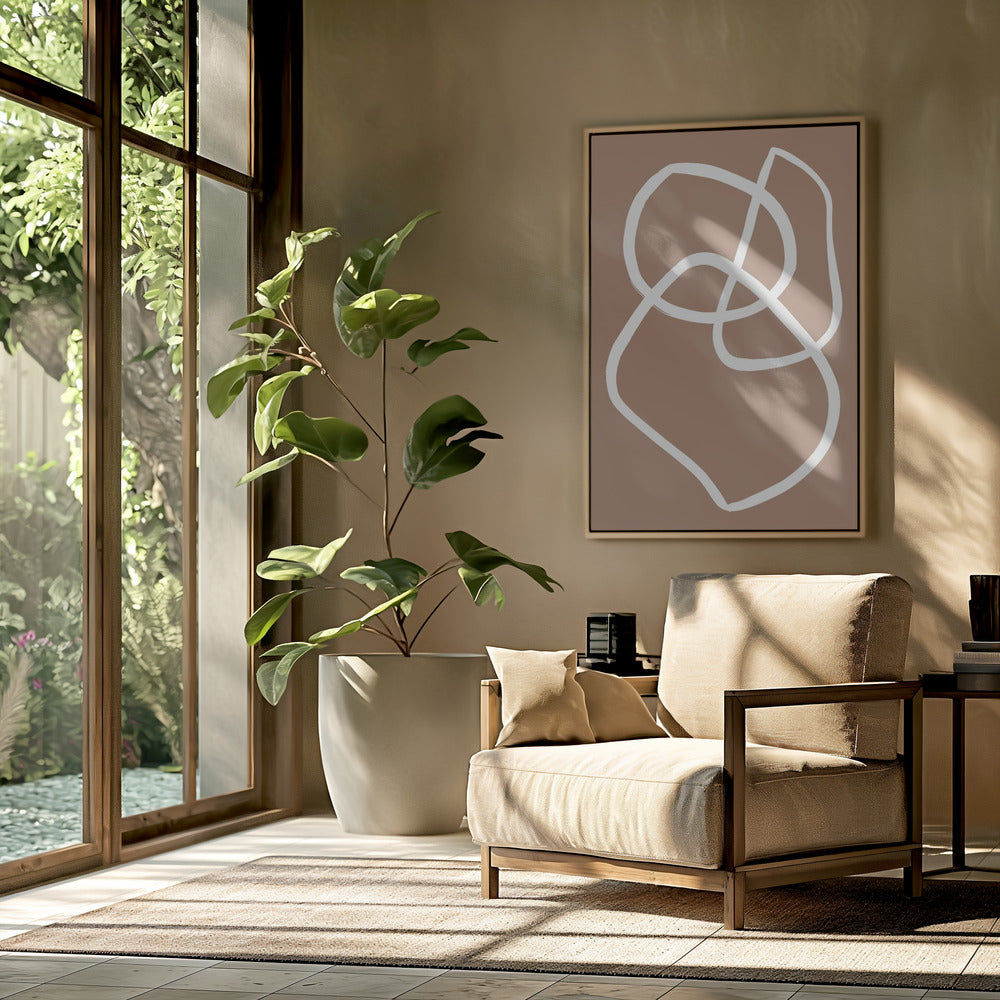 Abstract Lines Mocha | Poster