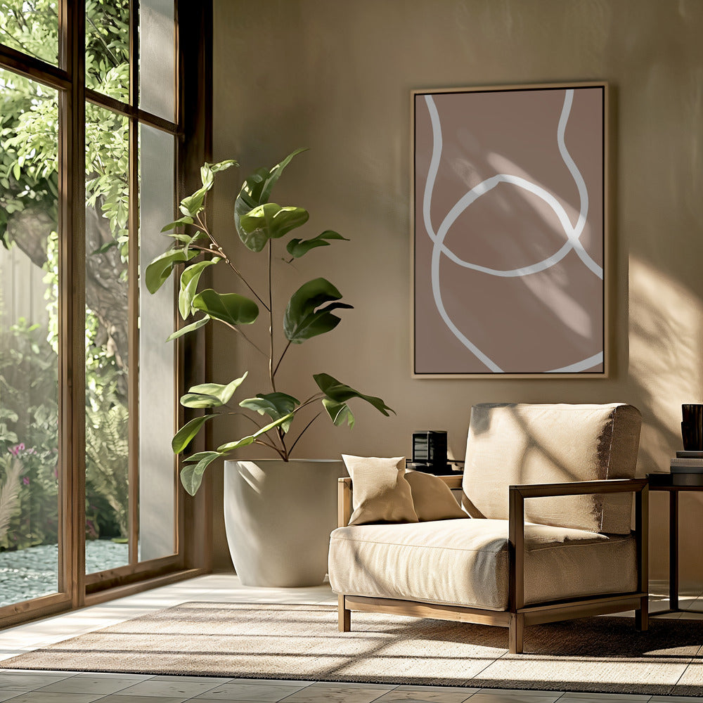 Abstract Lines Mocha 2 | Poster
