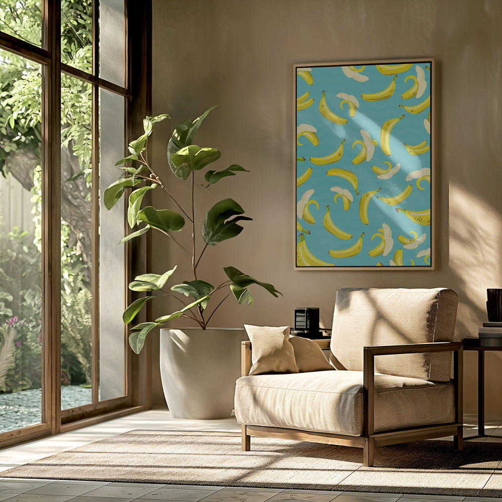 Playful Pattern Of Yellow Bananas | Poster