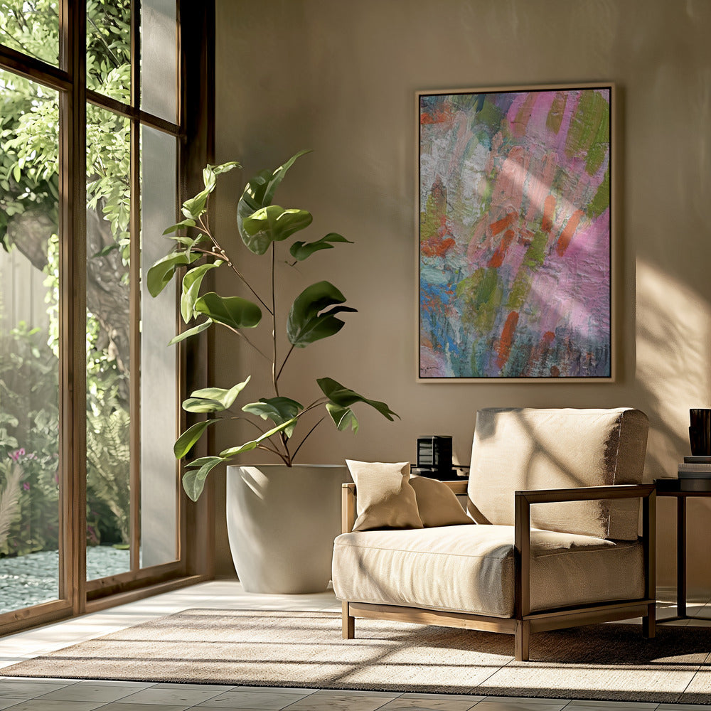 Whispering Pink Brushstrokes | Poster