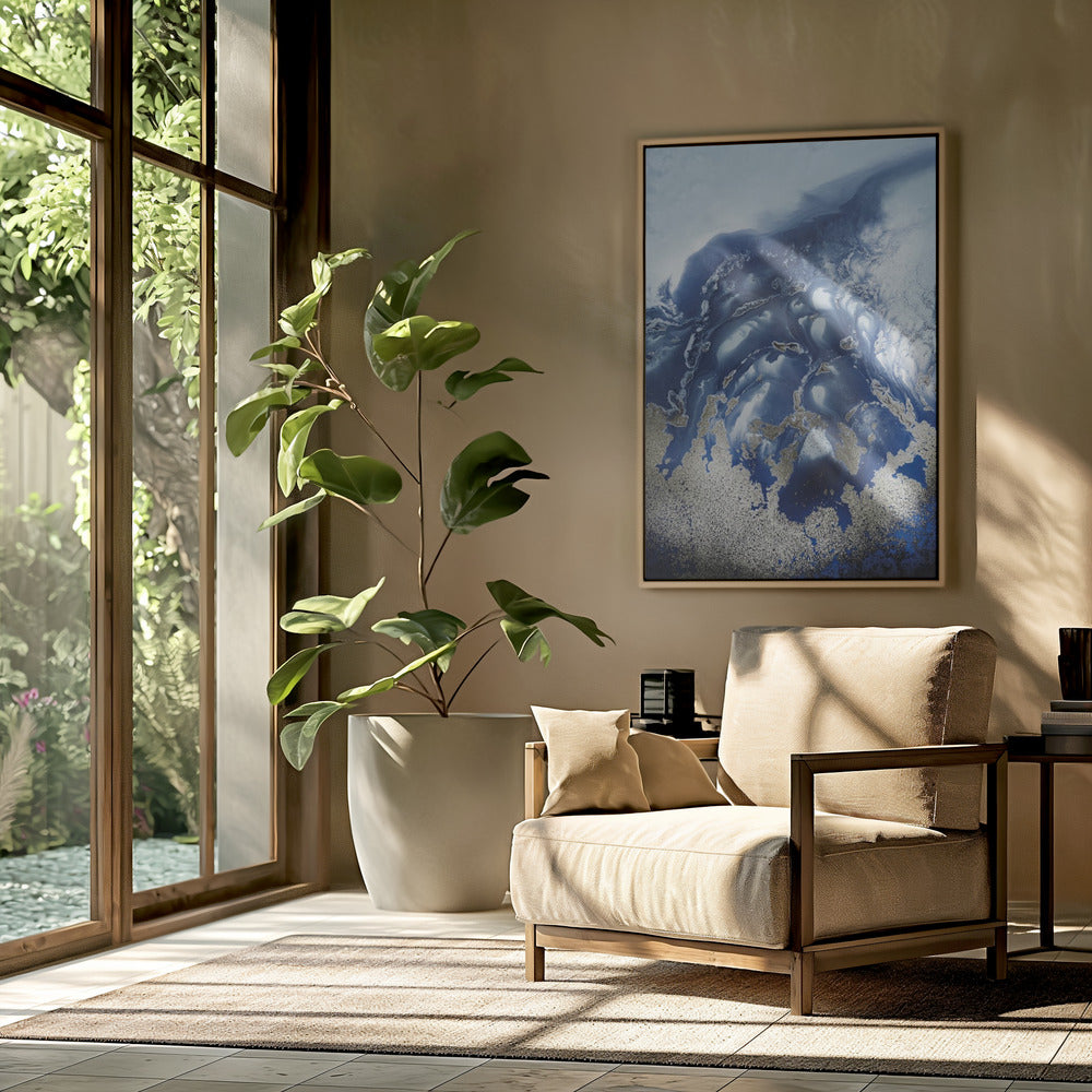 Soothing -" Ocean Wave Waltz 1" - Watercolor waves | Poster