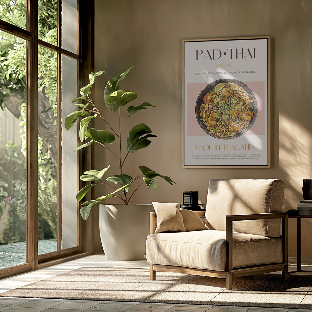 Elegant Illustration of Pad Thai | Poster