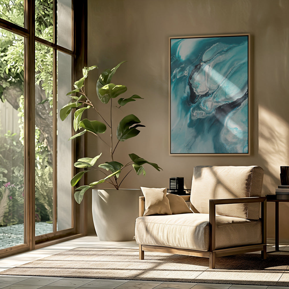 Ocean Teal Aqua Turquoise "Ocean Teal" | Poster