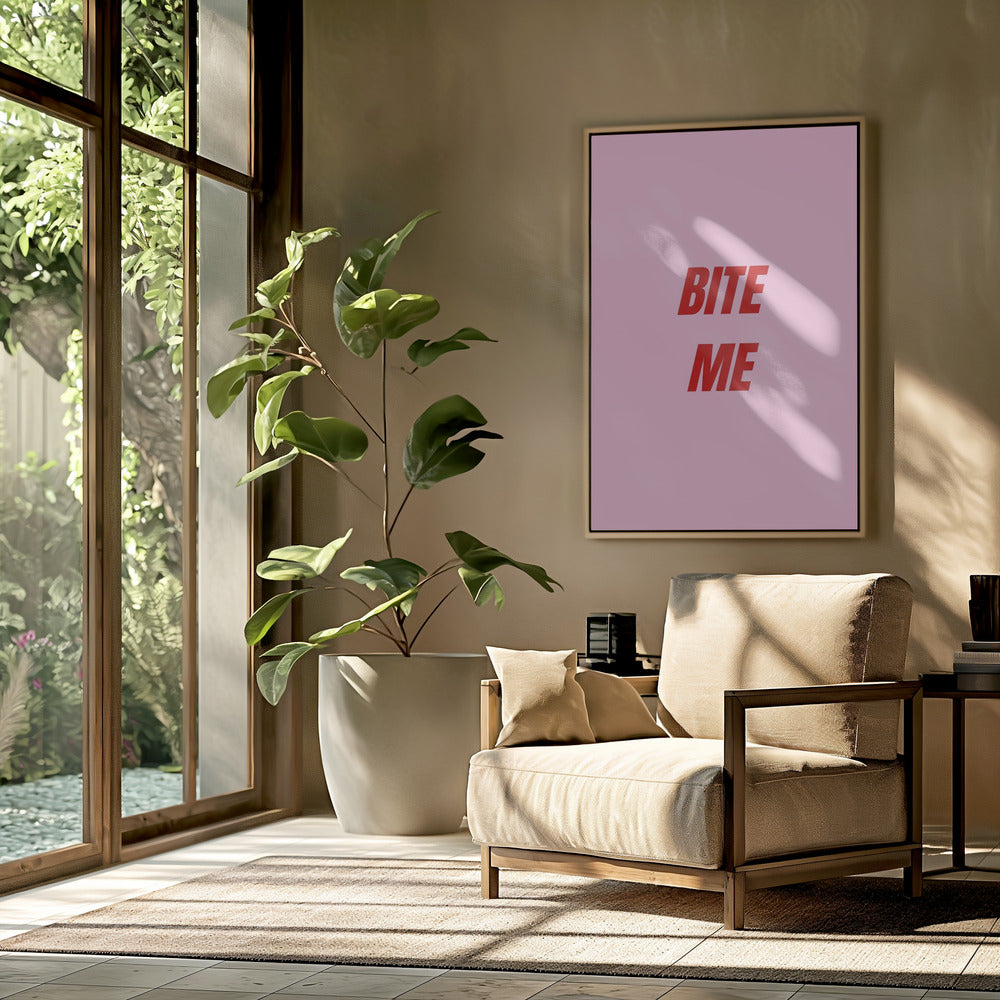 Red on Pink Boldness | Poster