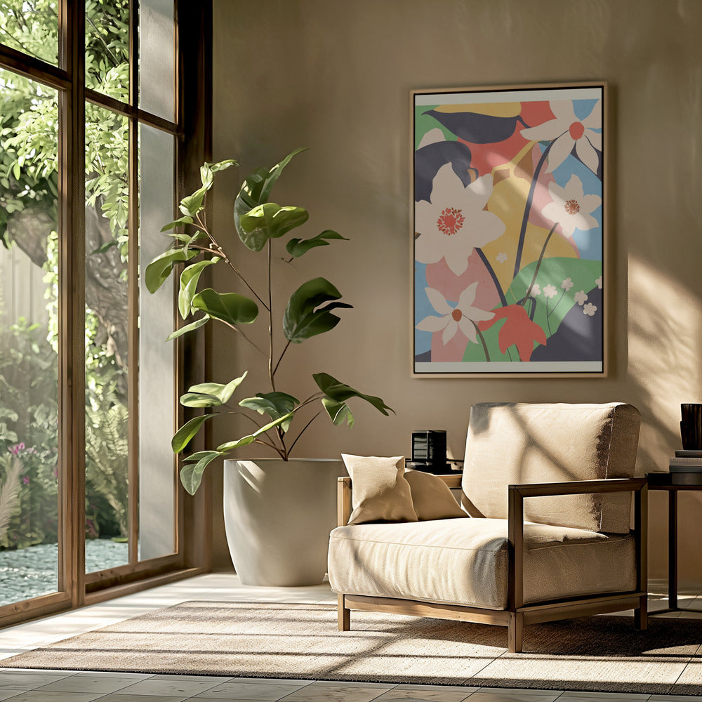 Abstract Art Landscape Flowers | Poster