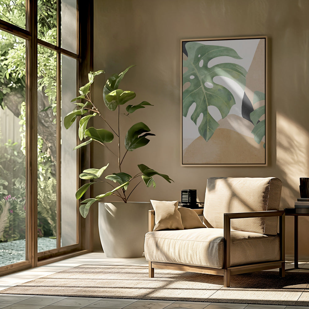 Abstract Art Tropical Leaves | Poster
