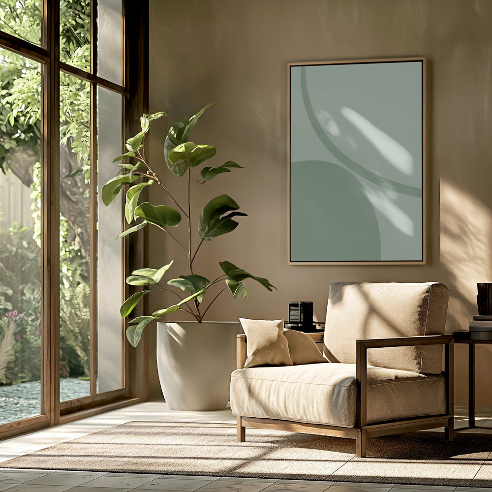 Serene Green Curves | Poster