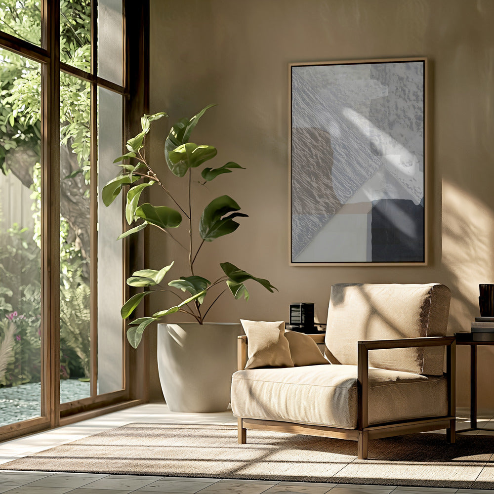 Fragmented Form in White | Poster