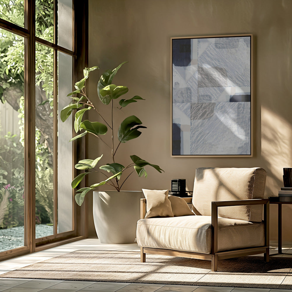 Fragmented Form in White | Poster