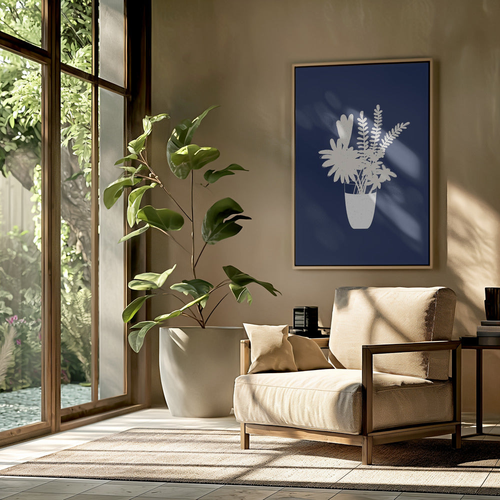 Sepia Floral Silhouette | Poster