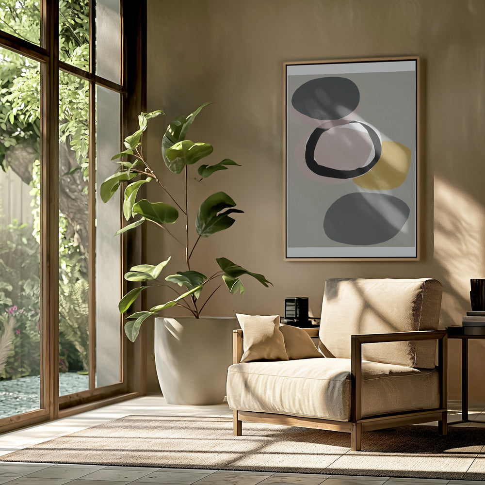 Abstract Circles in Muted Tones | Poster