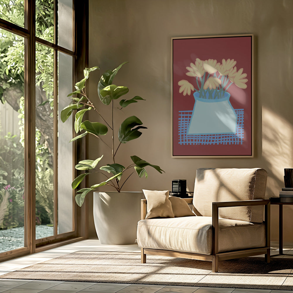 Daisies in vase | Poster