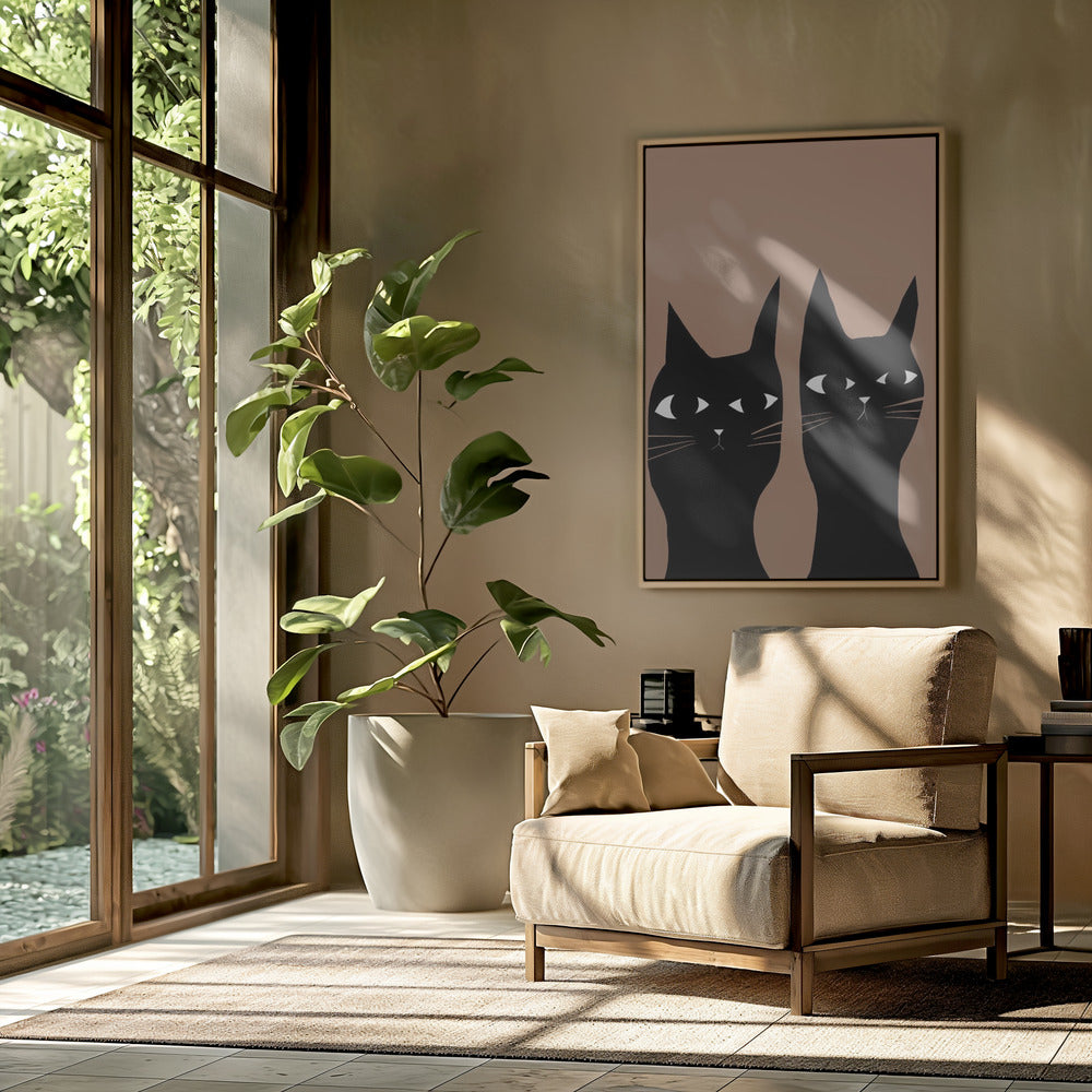 Two black cats | Poster