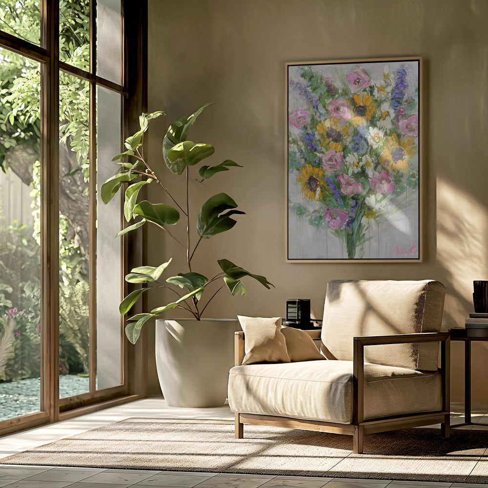 Vibrant Sunflowers Bouquet | Poster