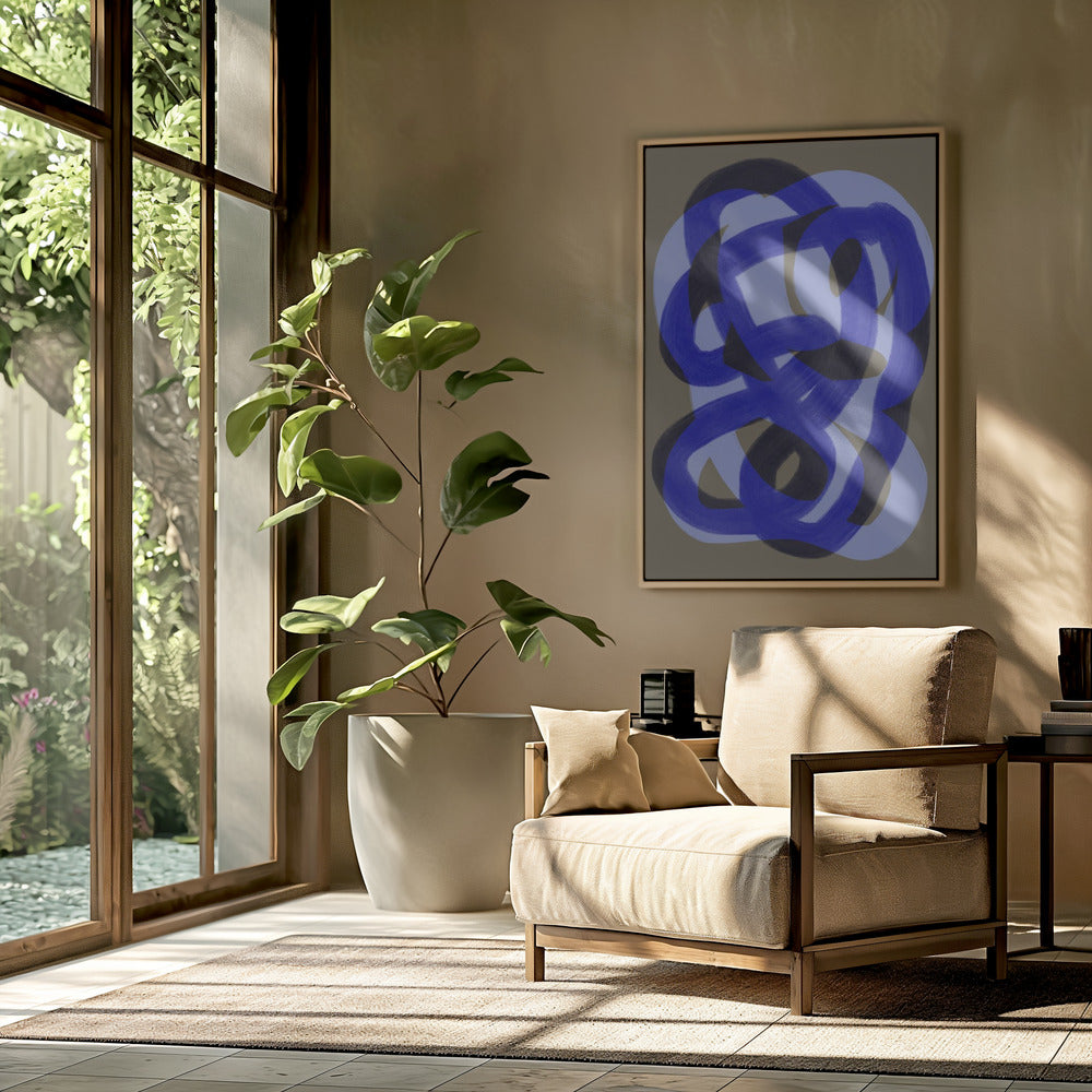 Blue Entwined Paths | Poster