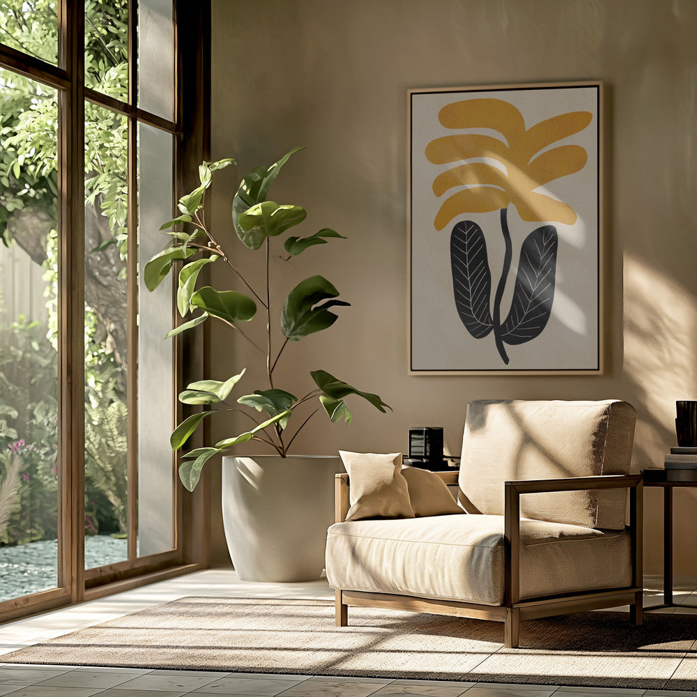 YELLOW floral flower | Poster