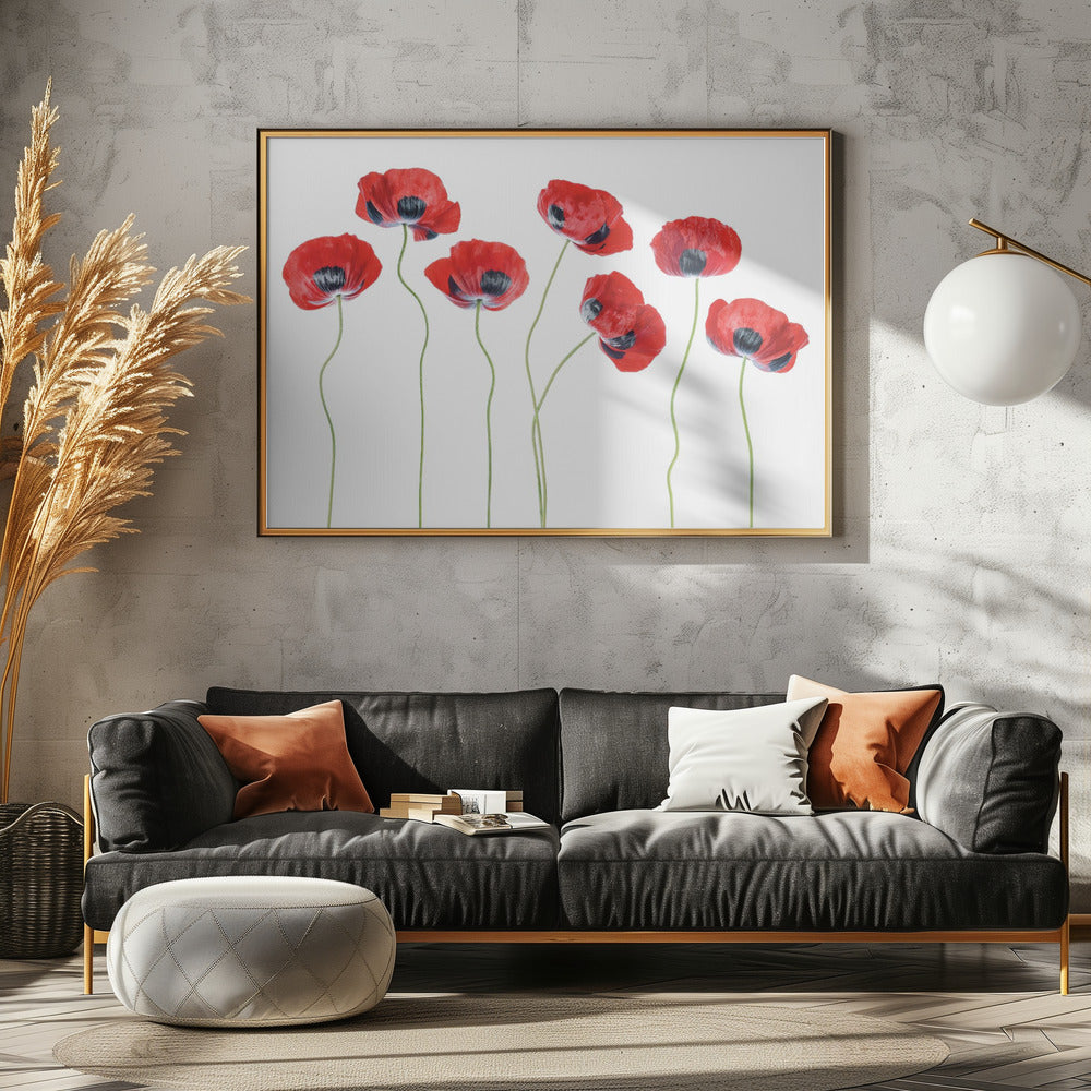 Ladybird Poppies | Canvas