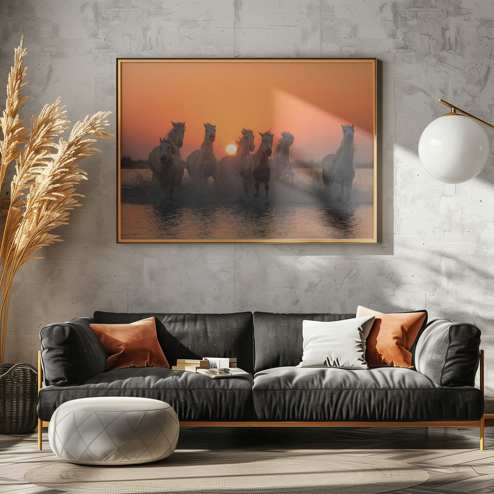 Sunset in Camargue | Poster
