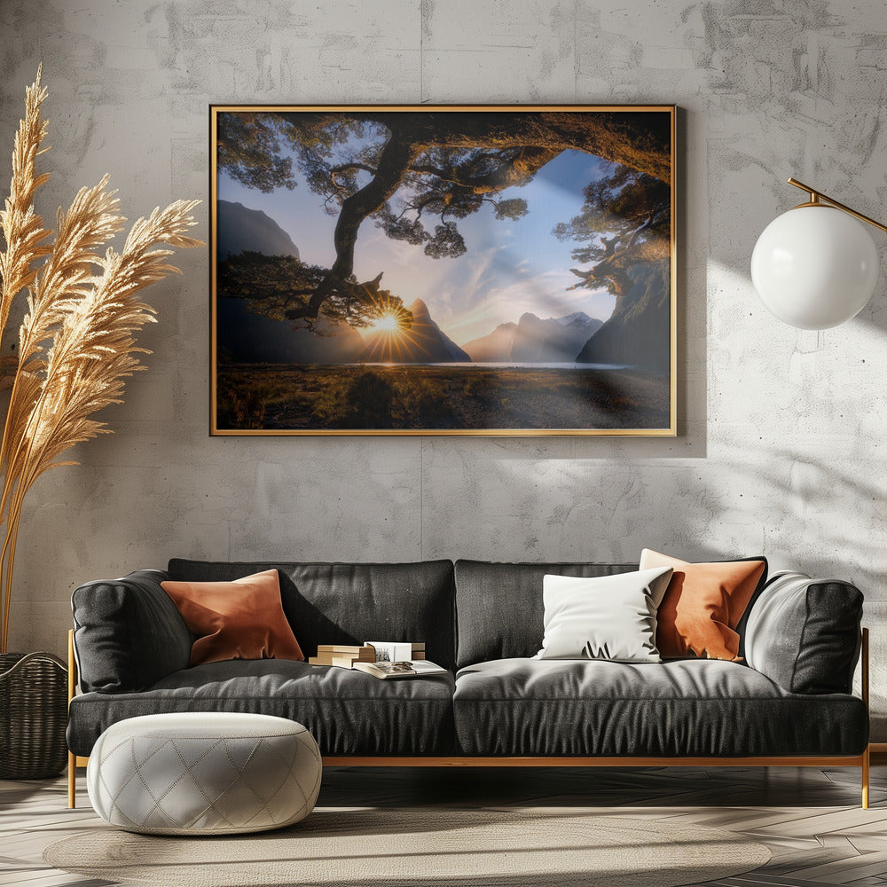 Sunny Day in Milford Sound | Canvas