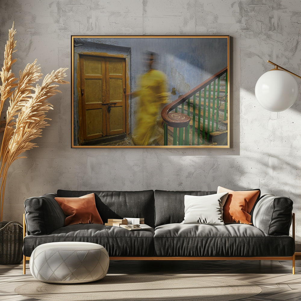 Man in stair case | Canvas