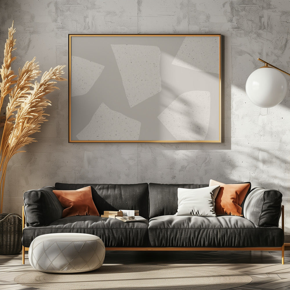 Irregular Light Beige Shapes | Poster