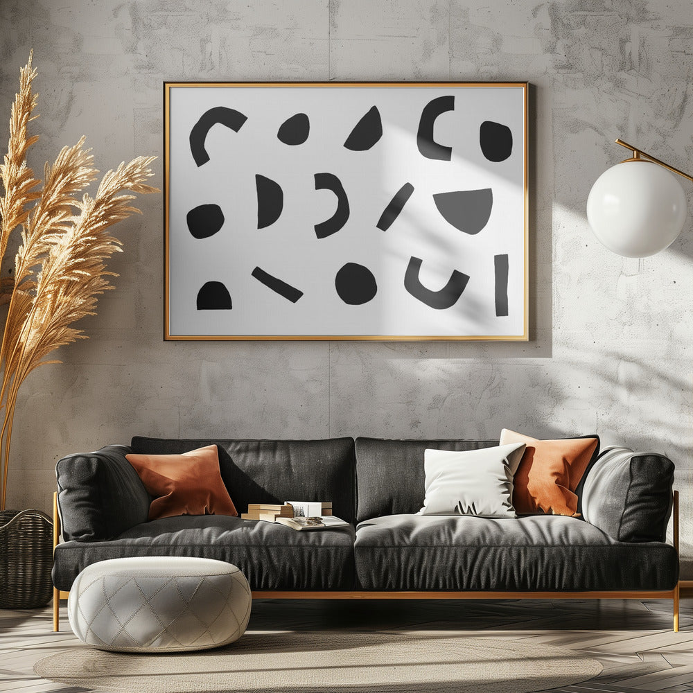 Black Geometric Shapes | Poster