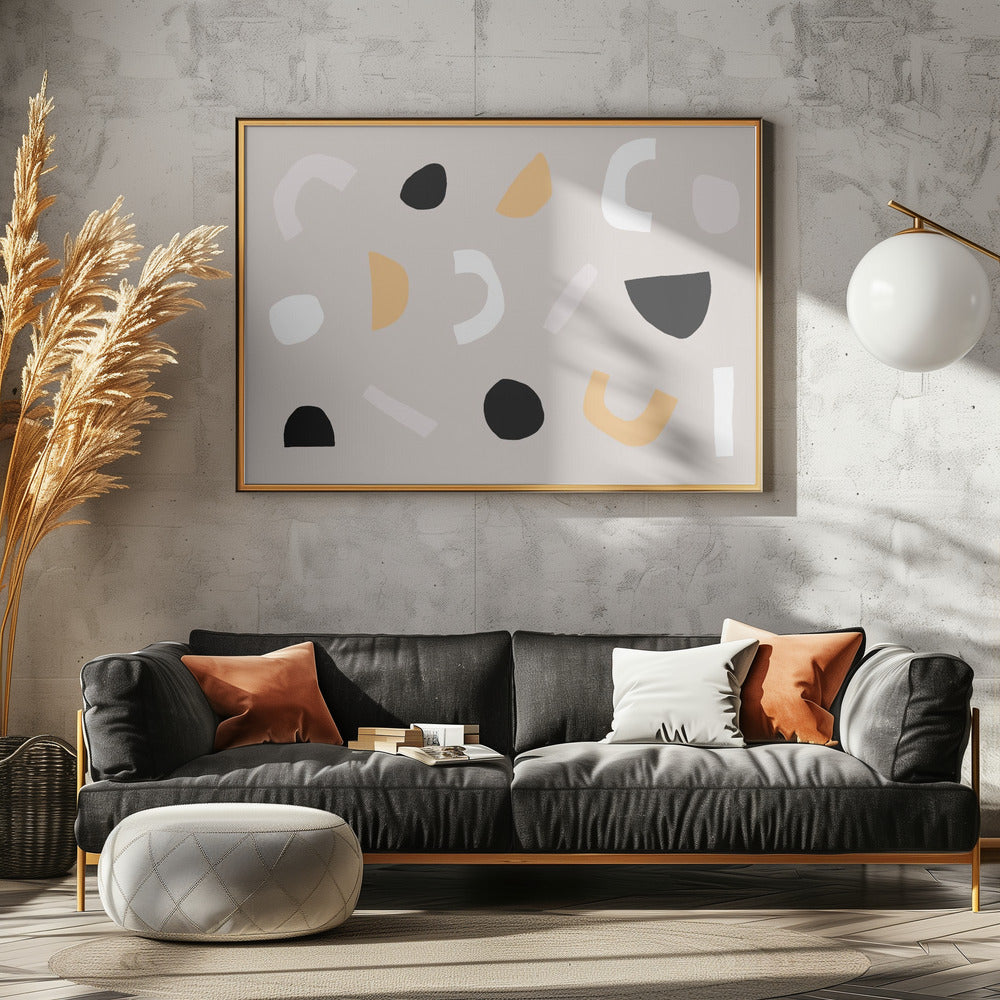 Geometric Shapes in Neutral Tones | Poster