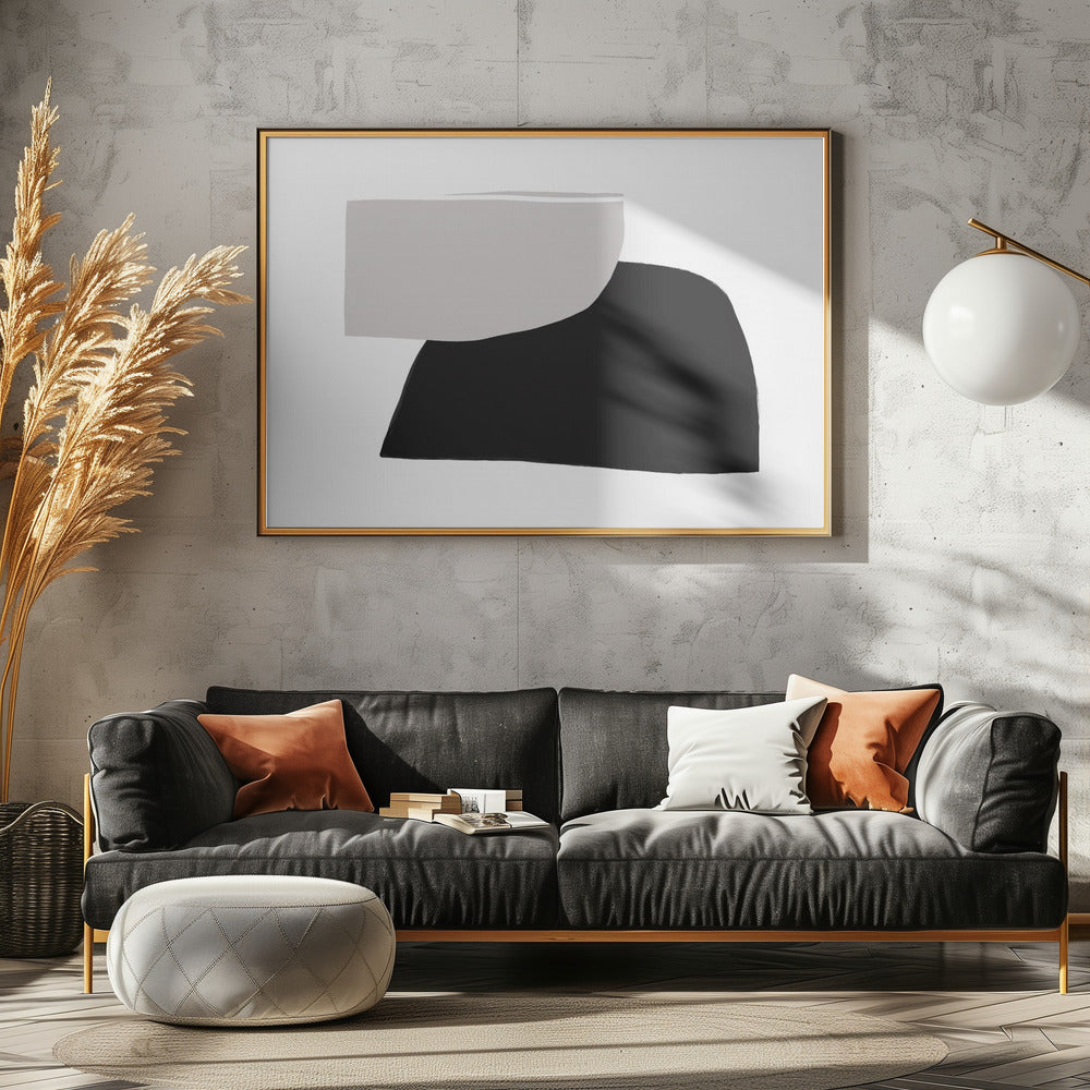 Monochrome Organic Shapes | Poster