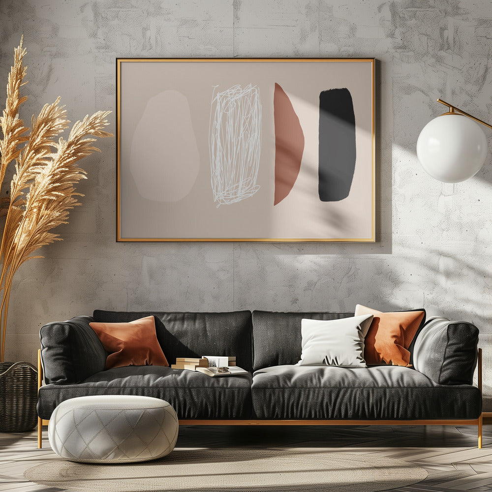 Organic Shapes in Neutral Tones | Poster