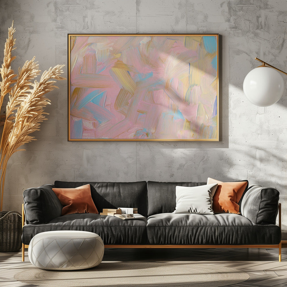 Vibrant Brushstrokes in Pastel Hues | Canvas