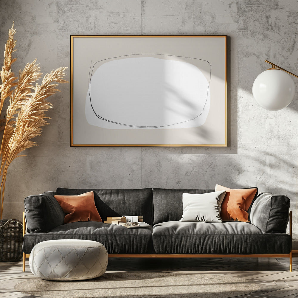 Irregular Overlapping Shapes In Neutral Tones | Canvas