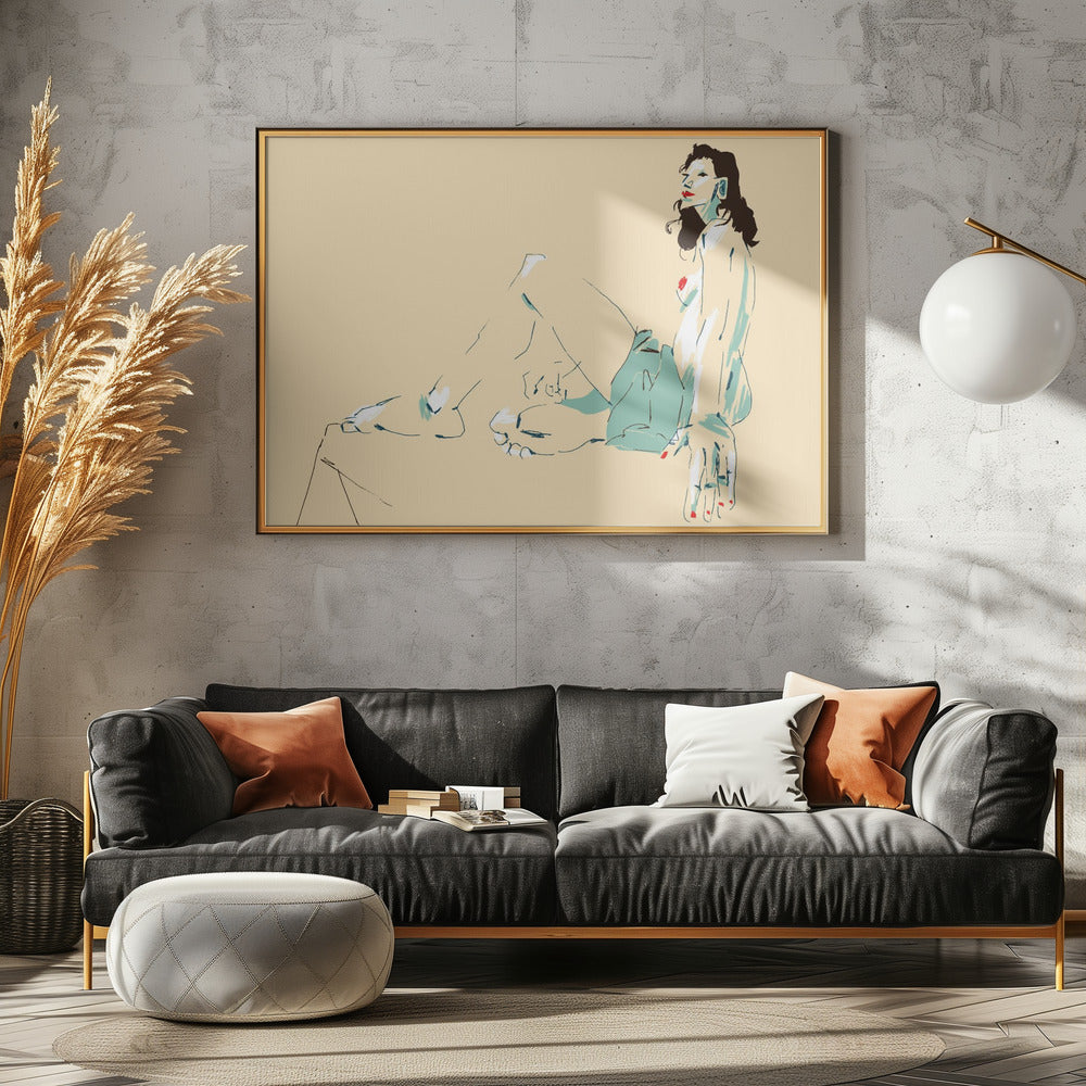 Girl Sitting | Poster