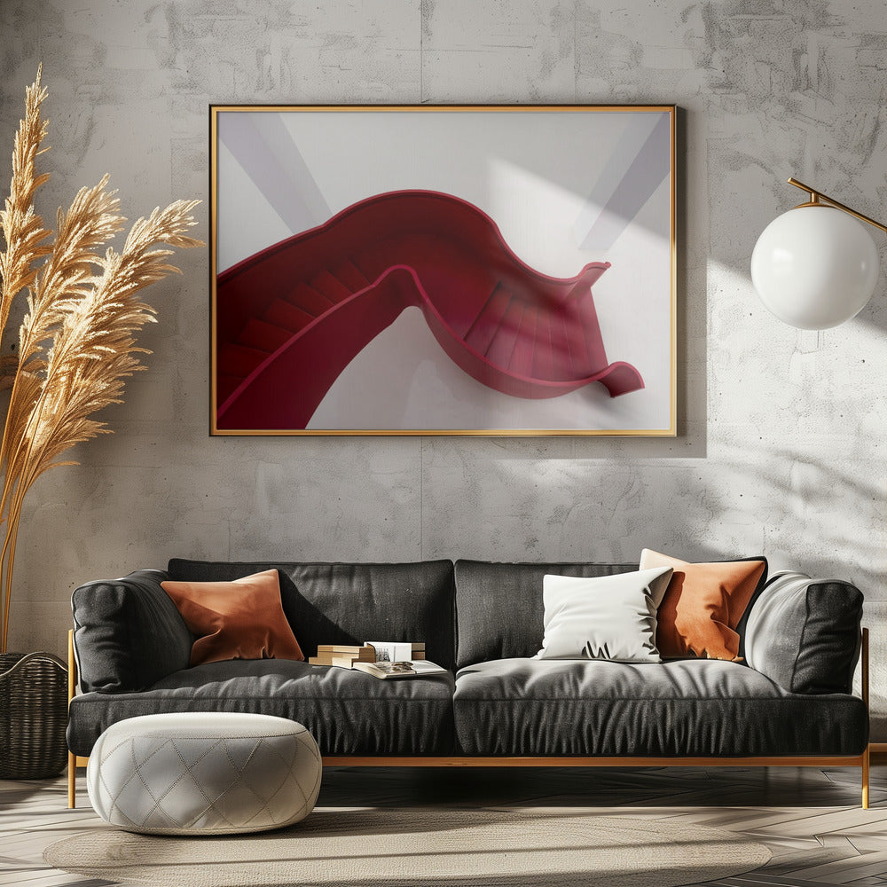 Red stairs | Canvas