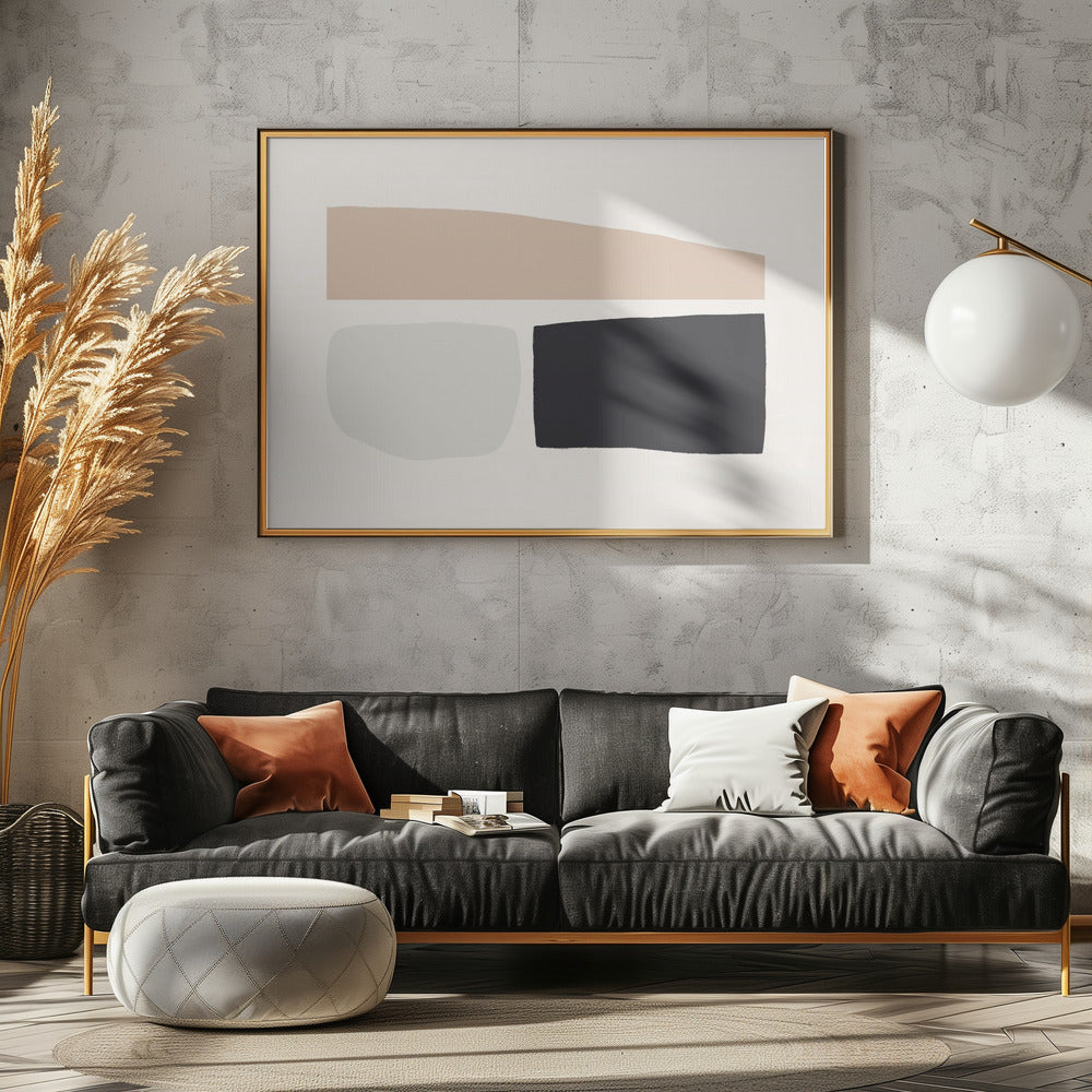 Geometric Shapes In Neutral Tones | Poster