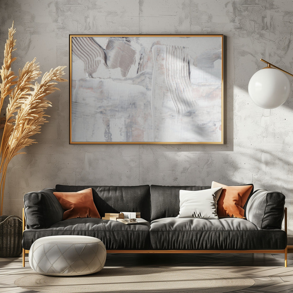 Textured Brushstrokes and Layered Neutral Tones | Canvas