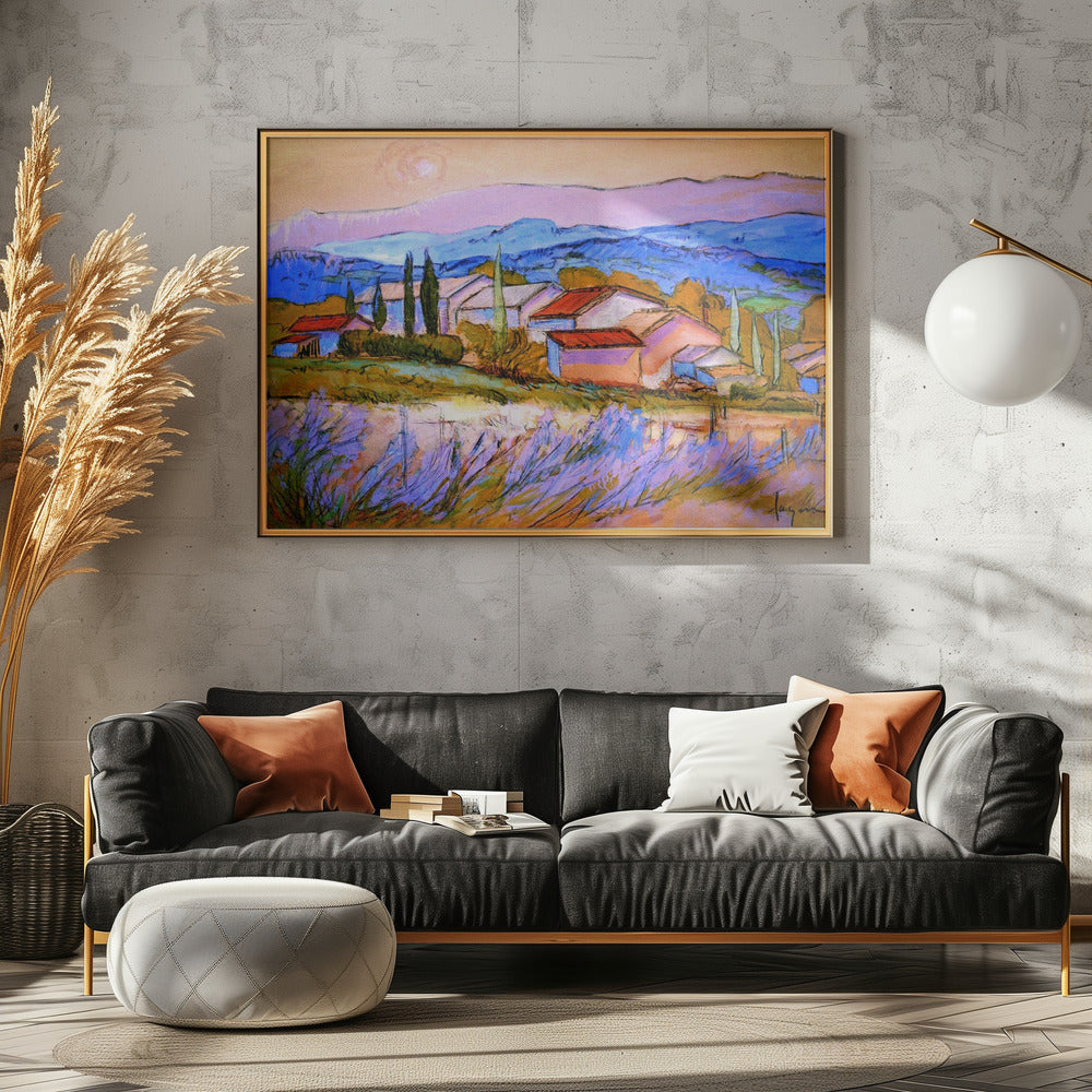 Lavender Hillside | Poster