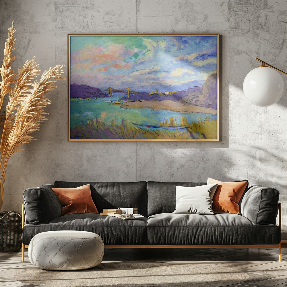 Serene River Skies | Poster