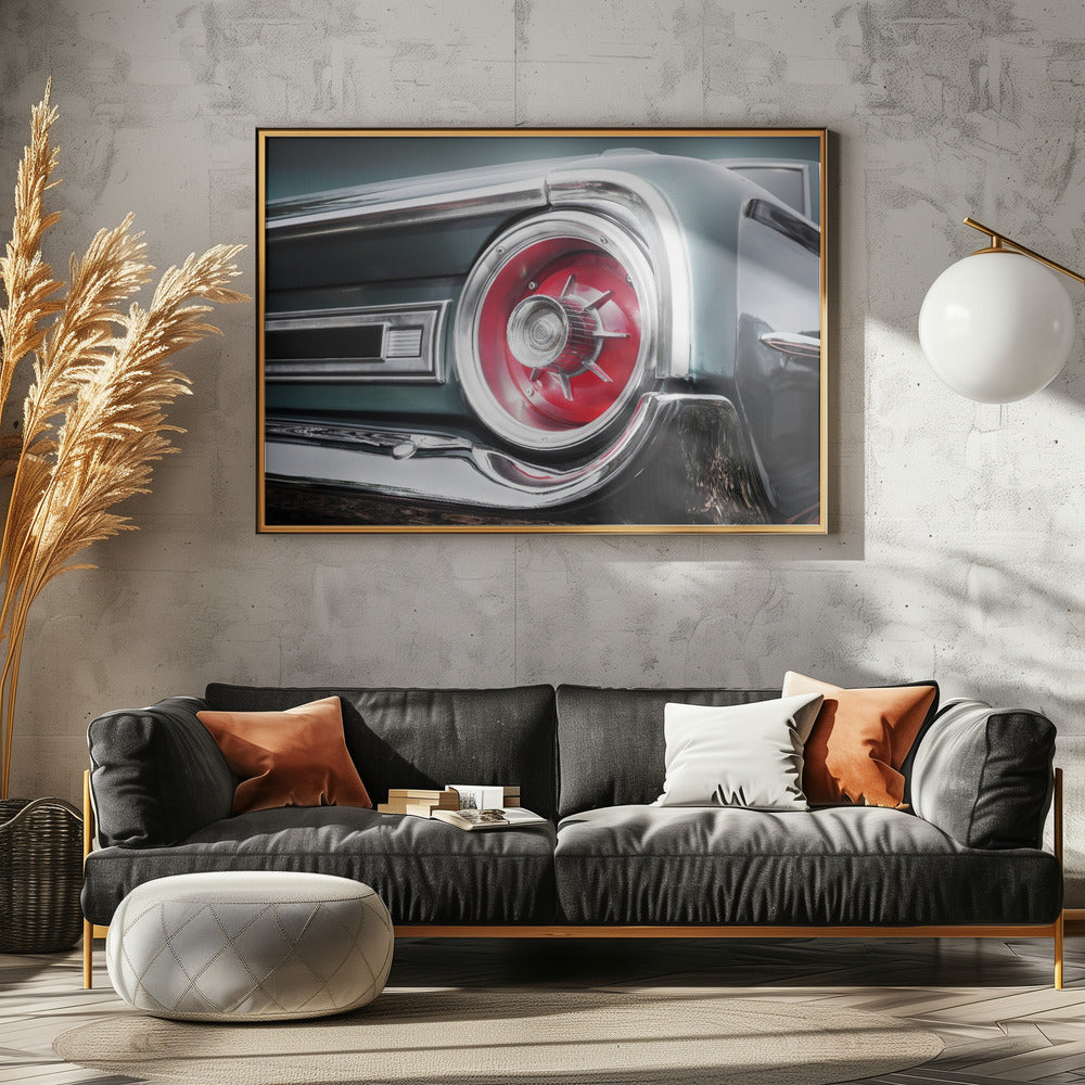American classic car Galaxie 500 1964 Rear | Poster