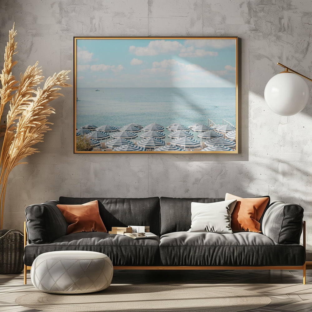 French Riviera Beach Umbrellas II | Poster
