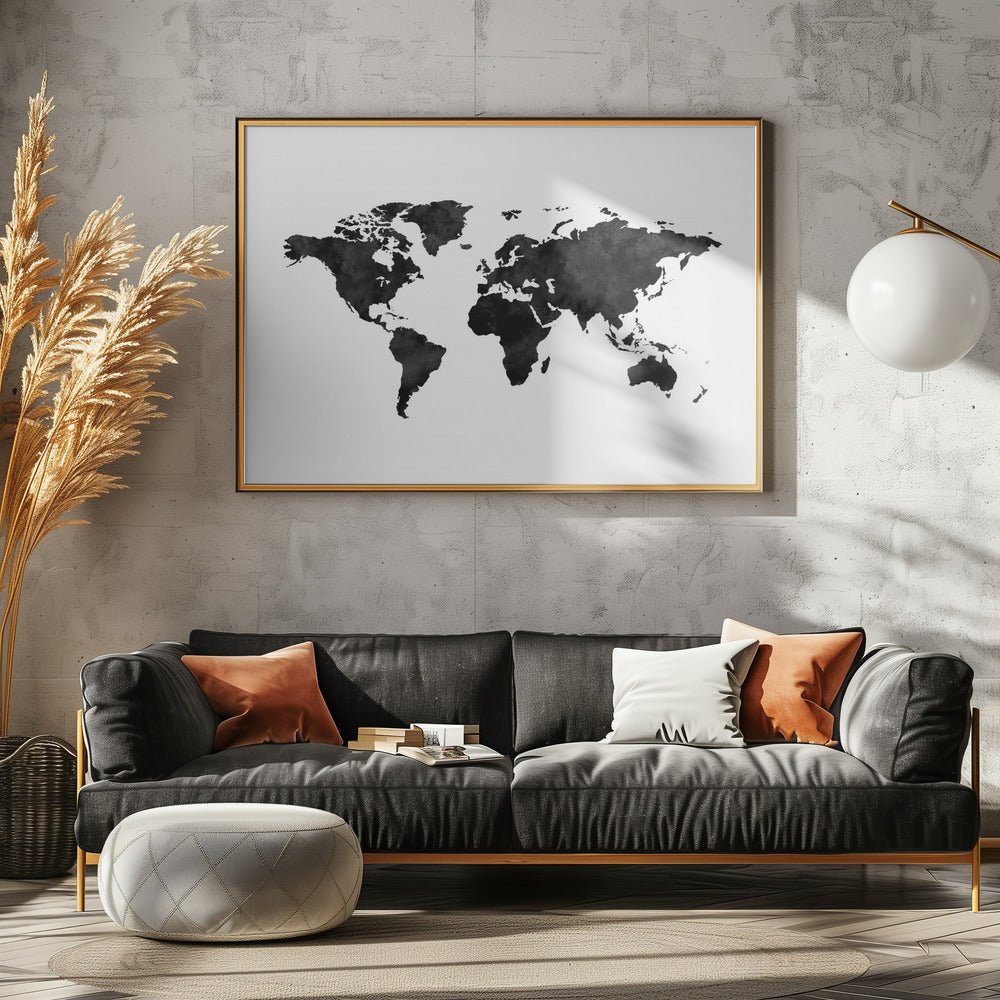 Inked World Map | Canvas