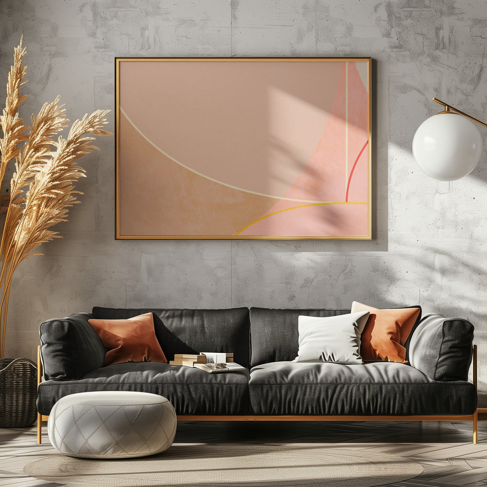 Mid Century Curry Yellow Blush Spring | Poster