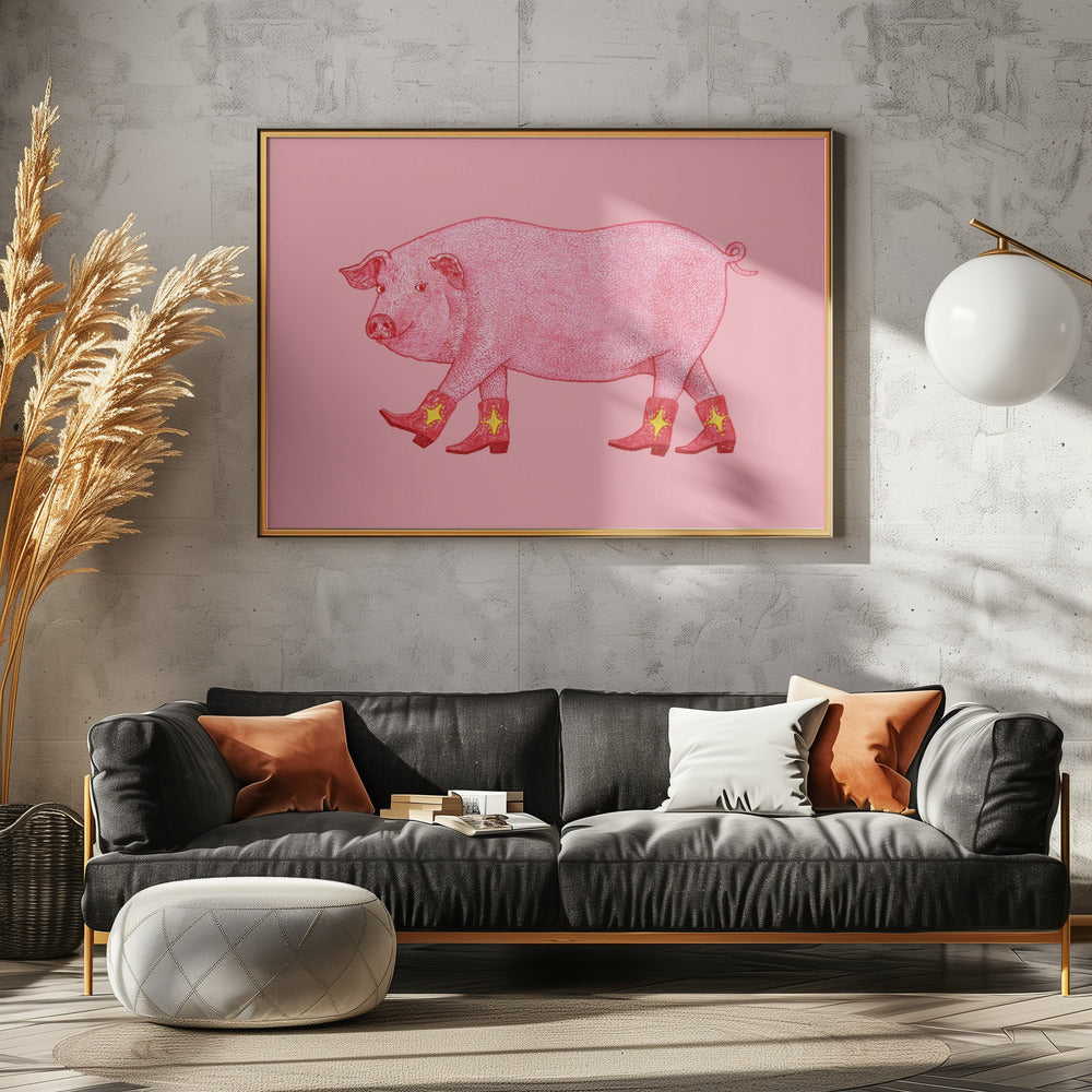 Marjorie the Cowgirl Pig | Poster