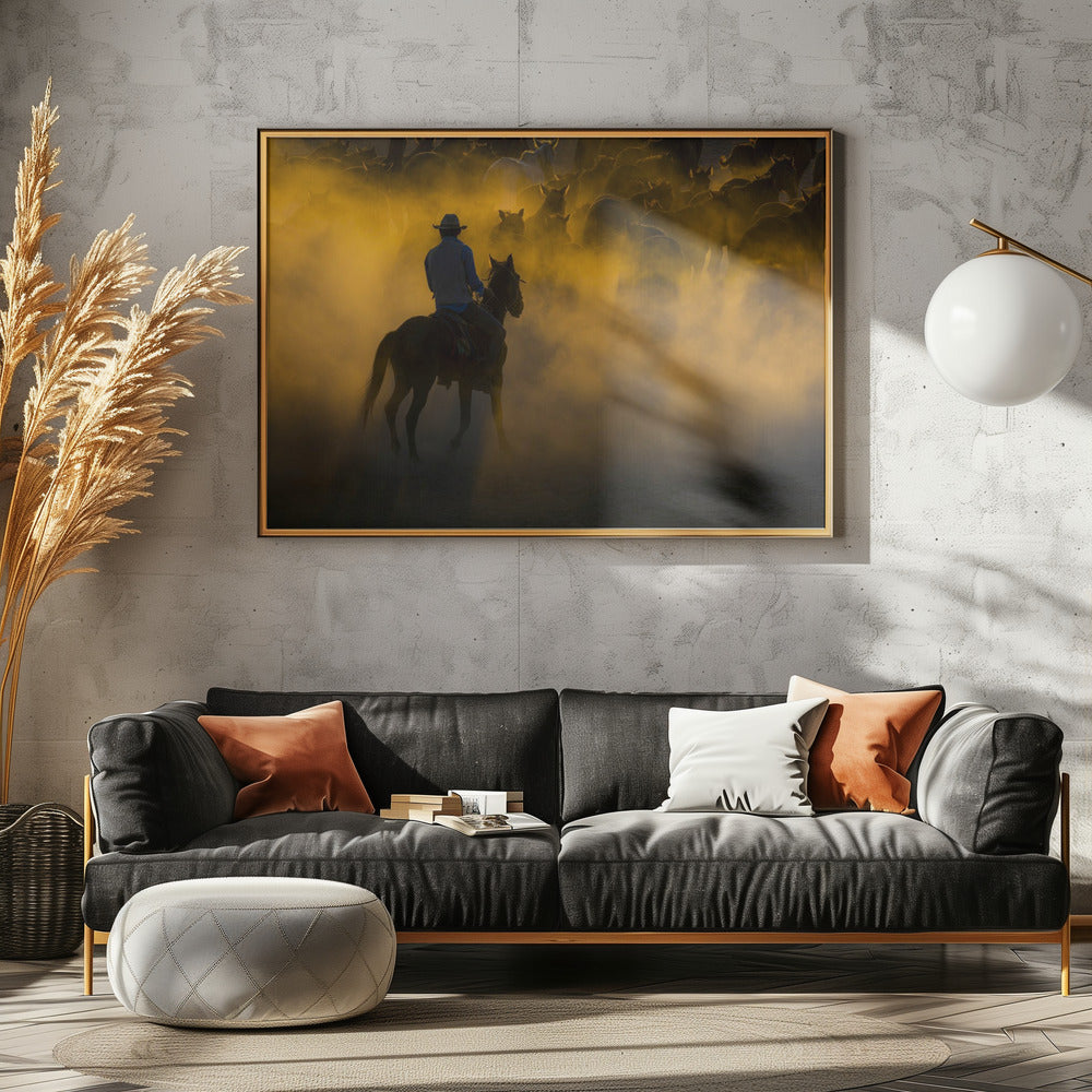 cowboy and horses | Canvas