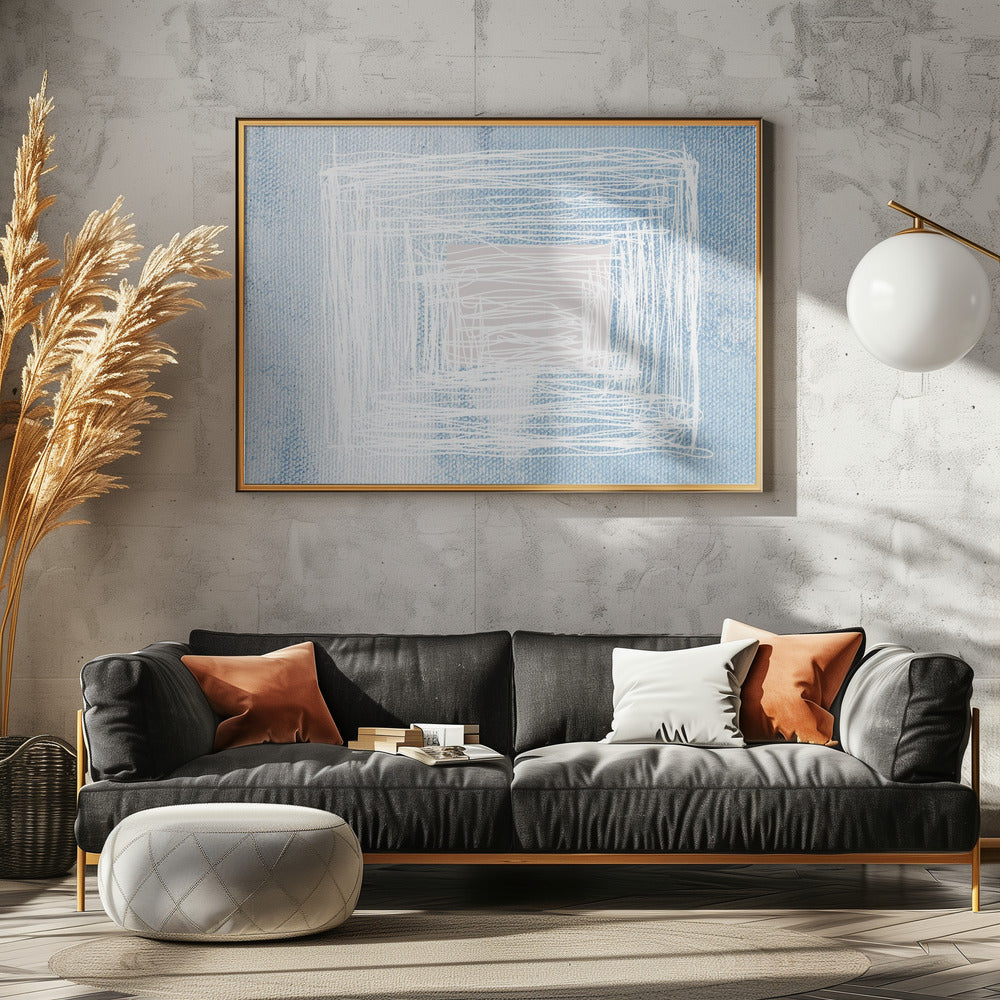 White Whirl Square | Poster