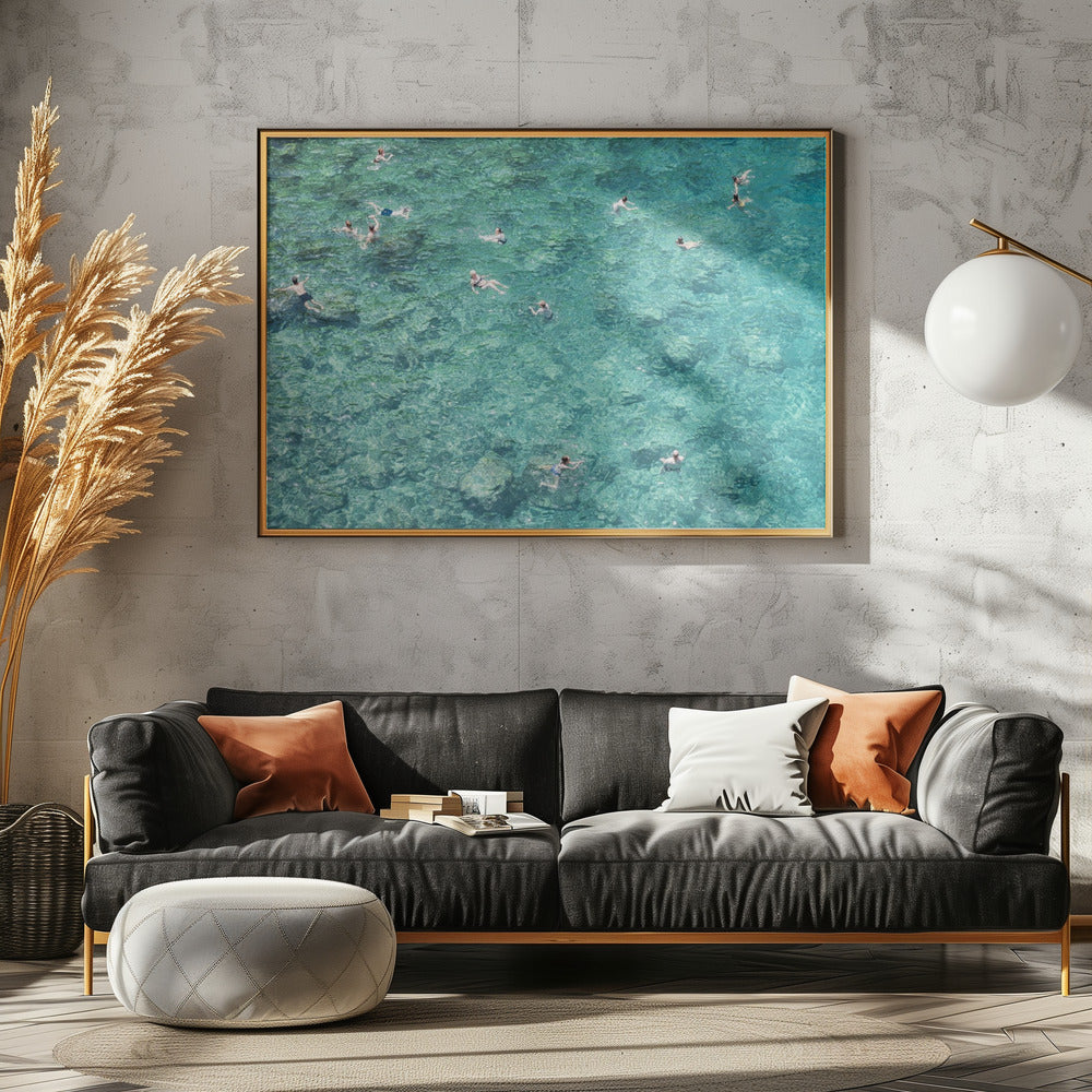 Swimming in the sea | Poster