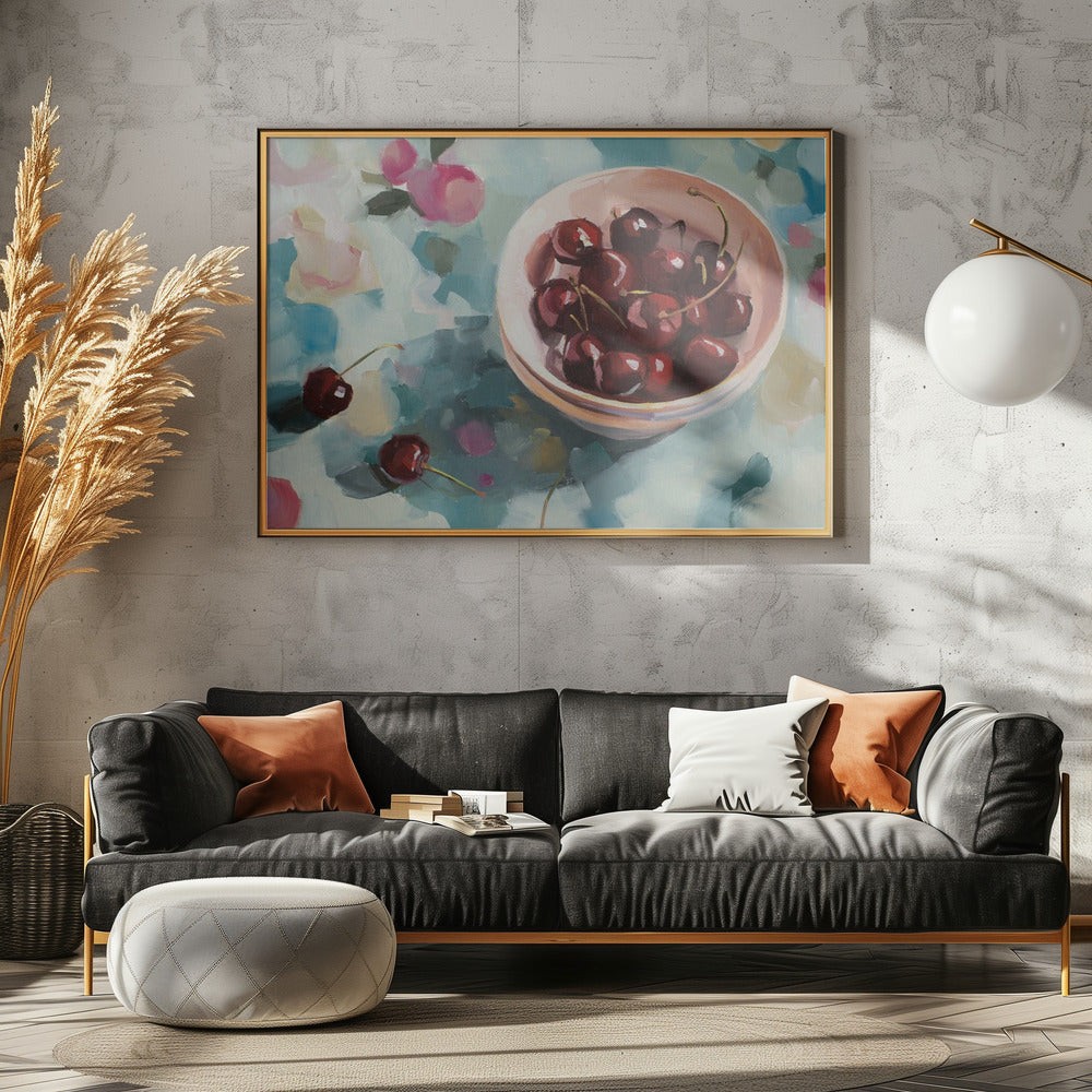 Cherries On Tablecloth | Canvas