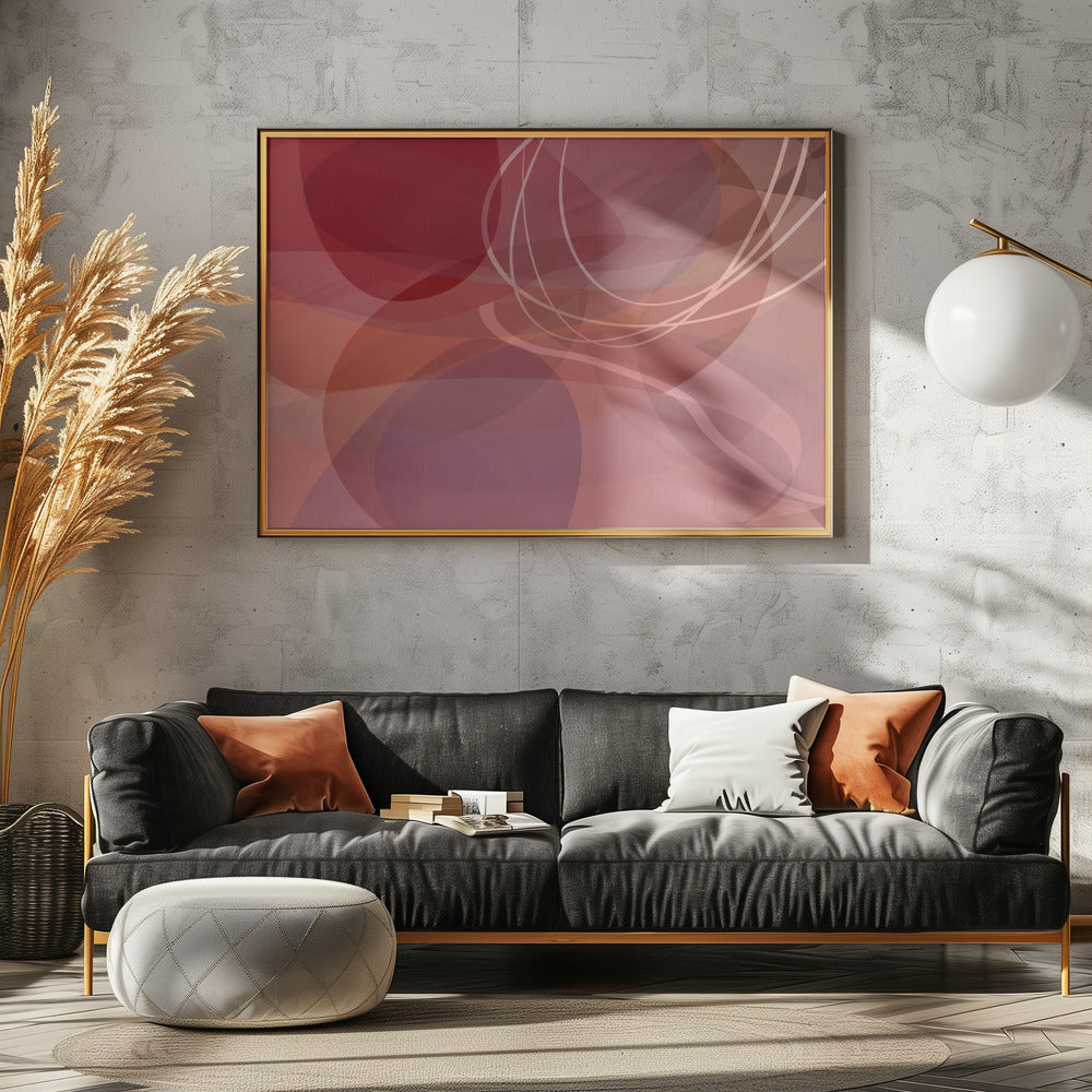 Dusty Rose Shapes 2 | Canvas